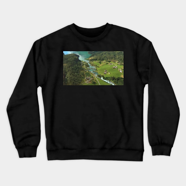 Beautiful Nature Scene from Norway Crewneck Sweatshirt by alexrow